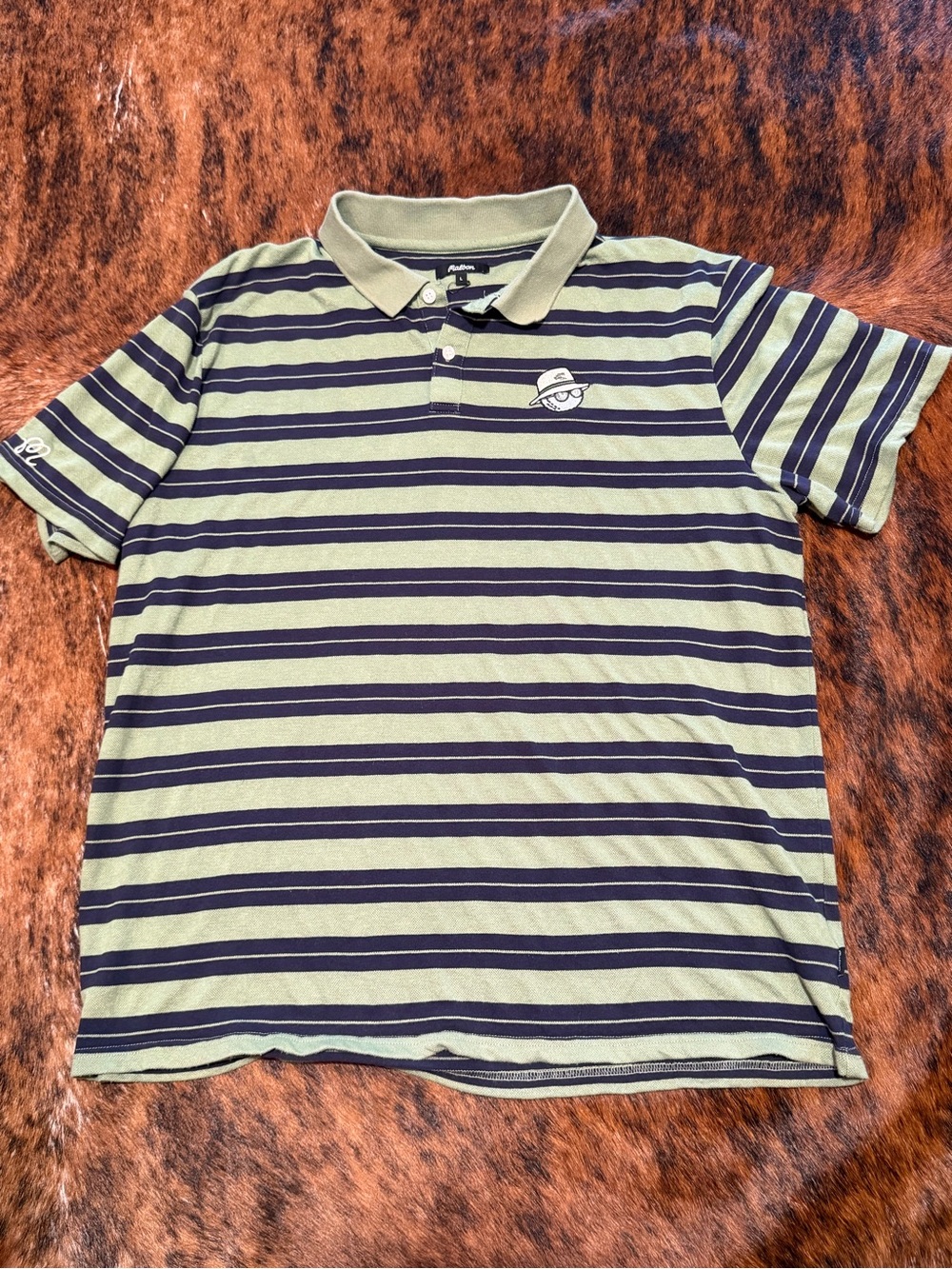 Malbon Golf Polo Amongst The Cypress Shirt L RARE Limited Carmel Capsule